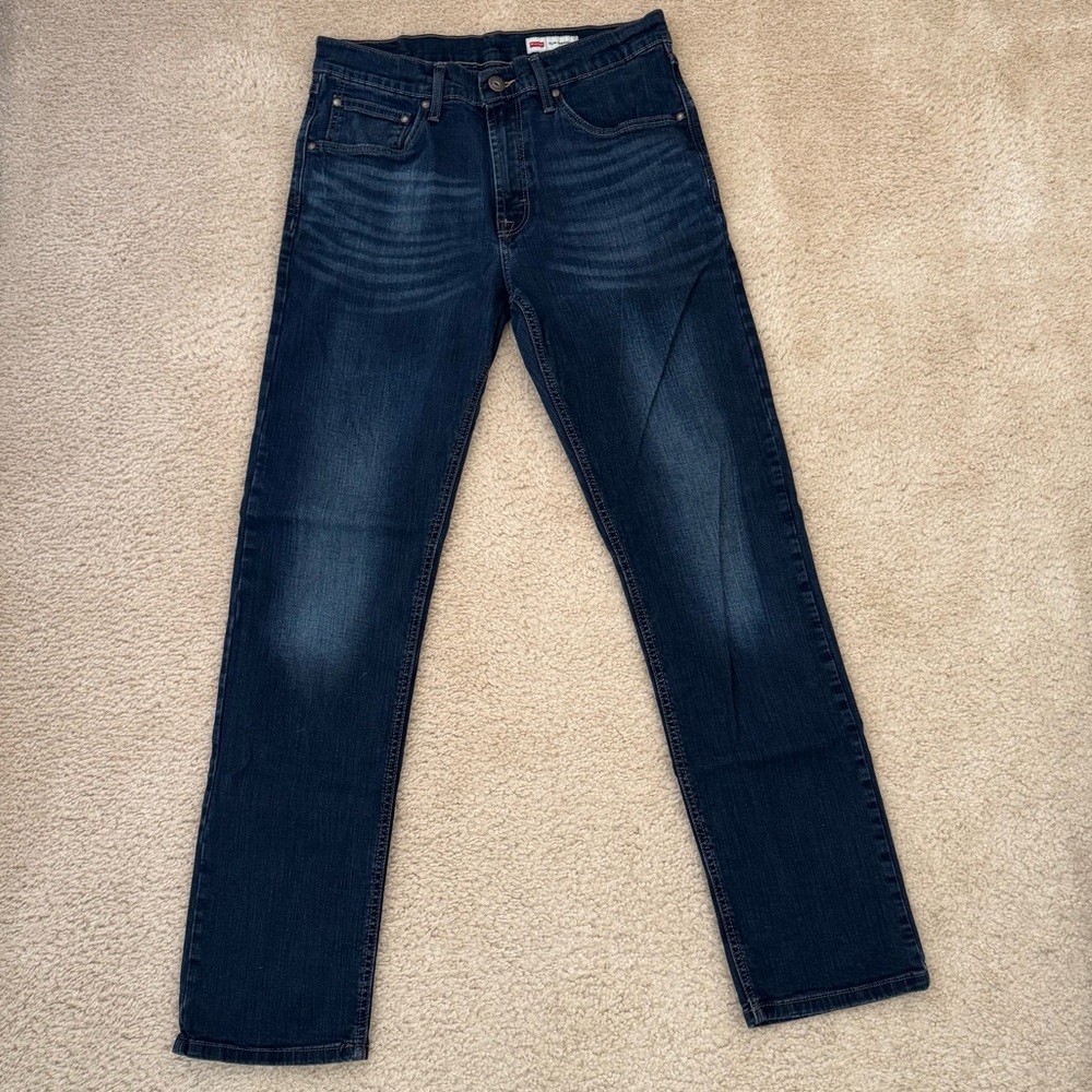 Wrangler Men's Deep Indigo Slim Straight Stretch Jeans 31x32
